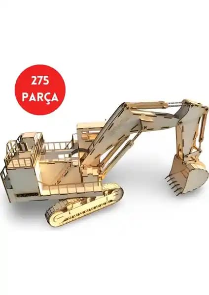 Algwood 275 Parça Hitachi EX2500 Ahşap Ekskavatör Maketi Detaylı ve Gerçekçi Model