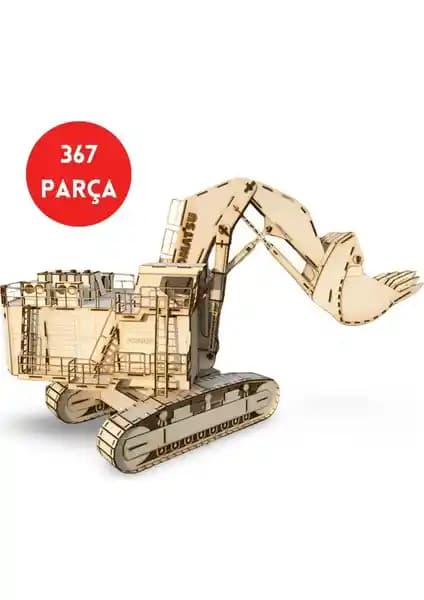 Algwood 367 Parça Komatsu PC8000 Ahşap Maket İnşaat Dünyasının Gerçekçi ve Detaylı Temsili