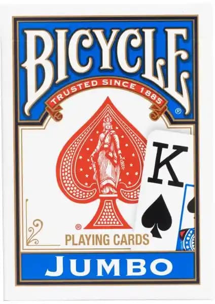 Bicycle Rider Back Uluslararası Jumbo İndeks Mavi Kart Destesi Yüksek Kalite ve Dayanıklılık