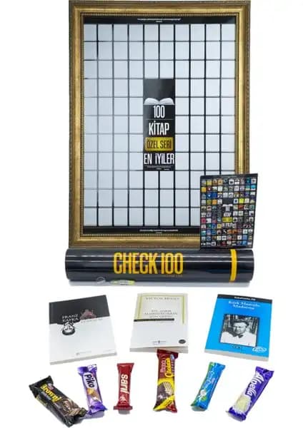 Check100 Hediye Seti Kitap Posteri: Edebiyat ve Kültürel Değerleri Yansıtan Şık Hediye
