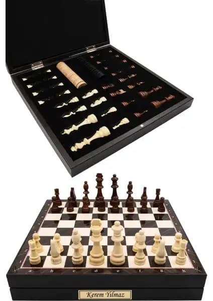 Cooper Chess Kutulu Ahşap Satranç ve Dama Takımı: Şık ve Dayanıklı Oyun Seti