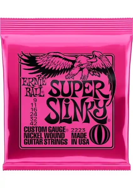 Ernie Ball Super Slinky 09-42 Elektro Gitar Teli Seti Yüksek Performans ve Dayanıklılık
