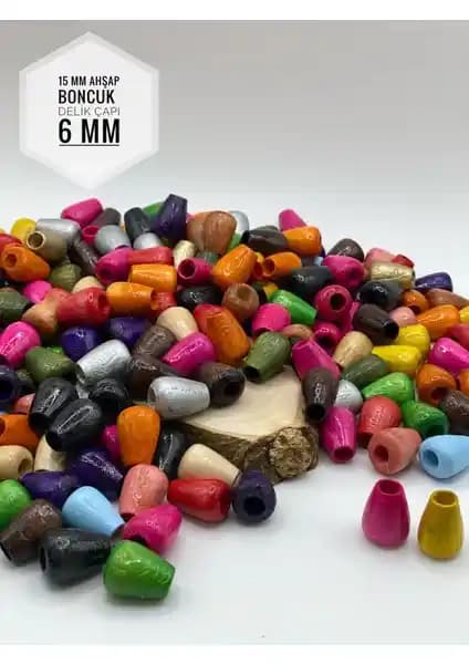 FioliMore 15 mm Damla Oval Ahşap Boncuk Takı Tasarımında Yenilik ve Yaratıcılık İçin Ideal