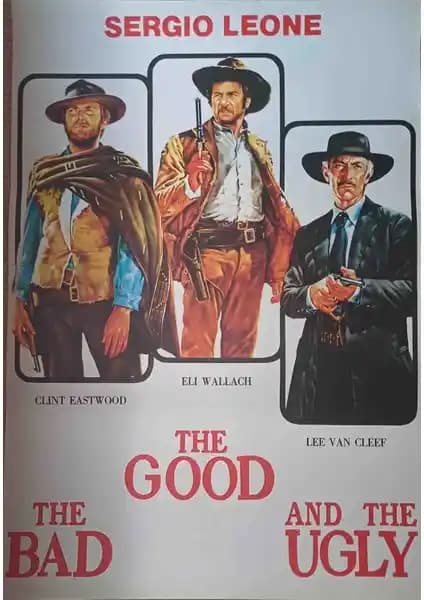 İyi Kotu Çirkin Filmi Afişi 66×97 cm Parlak Kuşe Baskı Film Dekorasyonu