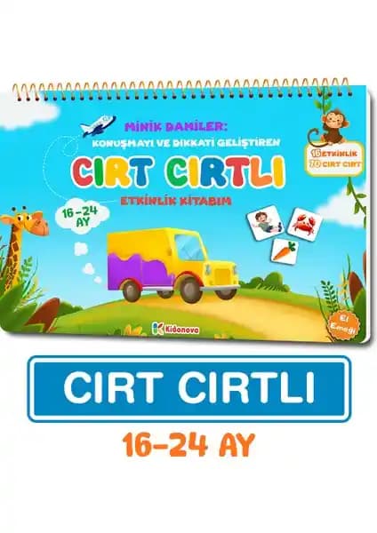 Kidonova Minik Dahiler: Çocuklar İçin Eğitici ve İnteraktif Cırt Cırtlı Etkinlik Kitabı