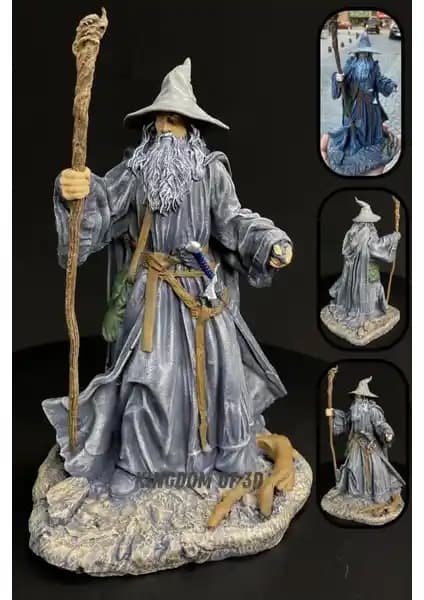 Kingdom Of 3D Gandalf Figürü: Detaylı ve Yüksek Kaliteli Koleksiyon Parçası