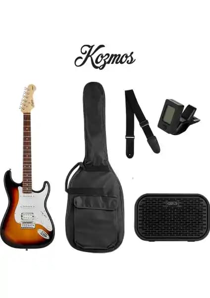 Kozmos Sunburst Elektro Gitar ve Başlangıç Paketi ile Müzik Yolculuğunuzu Başlatın