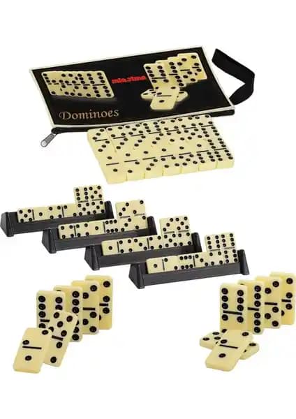 Miajima Kemik Seramik Domino Seti Büyük Boy Dayanıklı ve Şık Tasarım