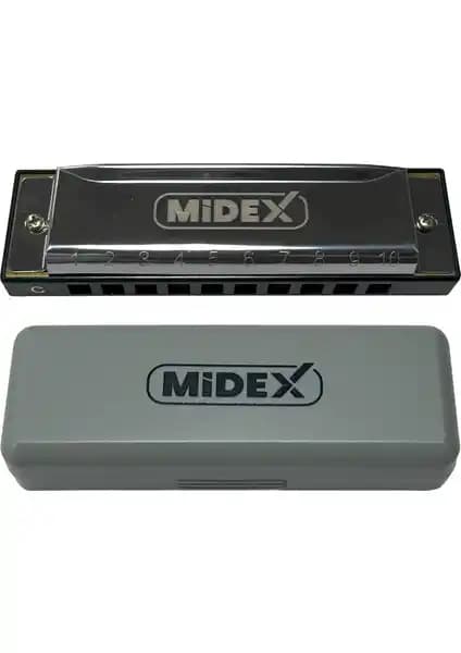 Midex HN-10SL Güüş Renkli 10 Delikli Mızıka: Müzik Tutkunları İçin Dayanıklı ve Şık Enstrüman