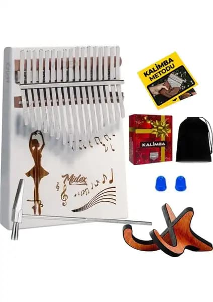 Midex KLX-540-PAK Beyaz Kalimba: Estetik ve Çok Yönlü Müzik Enstrümanı