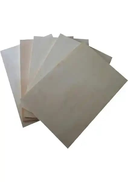 Mobilreyon 5'li Kavak Kontraplak Seti 10 mm A3 Ahşap Sanatı ve El Sanatları için