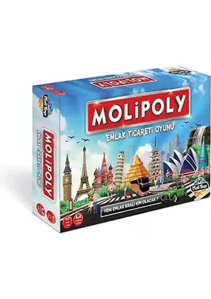 Molipoly Emlak Ticareti ve Stratejik Düşünme Oyunu: Renkli Tasarımıyla Her Yaşa Uygun