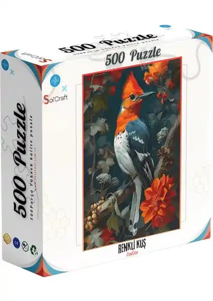 Soi Craft 500 Parça Renkli Kuş Sanatsal Puzzle ile Yaratıcılığı ve Odaklanmayı Artırın
