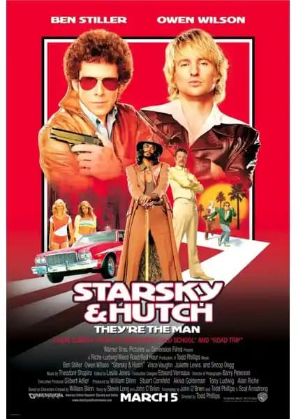 Starsky & Hutch Temalı Yüksek Kaliteli Duvar Posteri 70x100 cm Şık Dekoratif Ürün