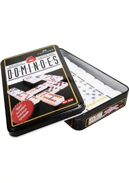Sunman Domino Metal Kutulu: Dayanıklı ve Renkli Aile ve Çocuklar İçin Masa Oyunu