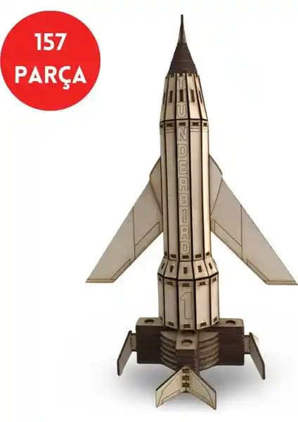 Thunderbird 1 Roket Ahşap Maketi: Detaylı ve Koleksiyonluk Uzay Temalı Model