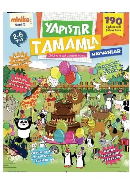Turkuvaz Dergi Yapıştır Tamamla 6. Sayı: Çocuklar İçin Eğlenceli ve Eğitici Aktivite Kitabı
