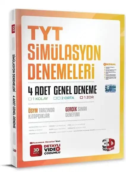 TYT 4'lü Simülasyon Denemeleri: Güncel ve Güçlü Sınav Hazırlık Kaynağı