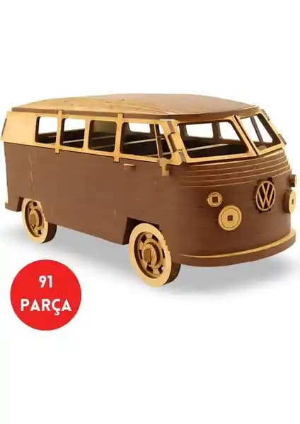 Volkswagen T1 Ahşap Model Araba: Retro Stil ve El İşçiliğiyle Benzersiz Dekoratif Parça