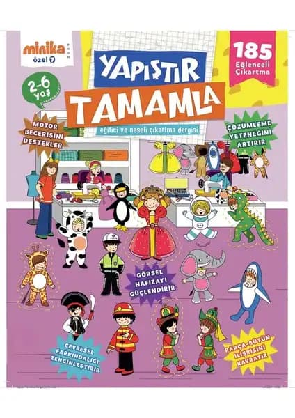 Yapıştır Tamamla 7. Sayı: Macera Dolu, Eğlenceli ve Güncel İçerikli Türkçe Kitap