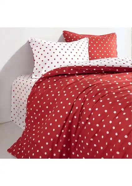 Always Ranforce Astranotlu ve Cote Blanc Dots Kırmızı Nevresim Takımı Karşılaştırması 2