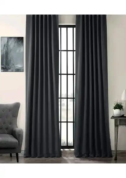 Arolife Taç Antrasit Gri ve Home Color Kadife Fon Perde Karşılaştırması 1