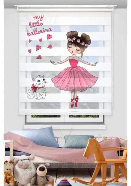 Avart Digital Çocuk Odası Perde Modelleri Balerin ve Unicorn Baskılı Perde Karşılaştırması 1