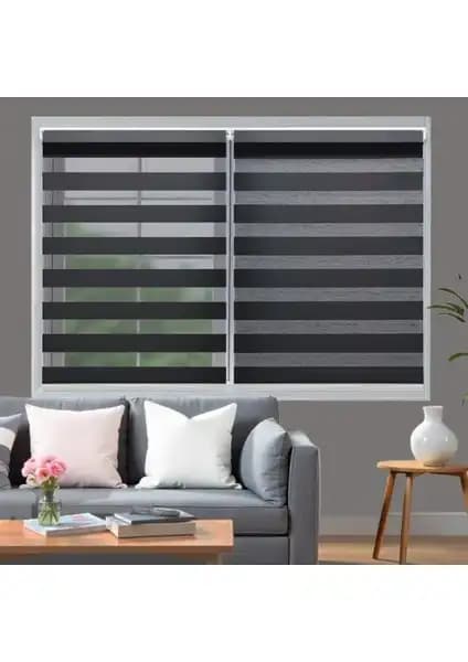 Blind-X Siyah Bambu Zebra Perde ve Rasa Perde Kemik Beyazı Karşılaştırması 1