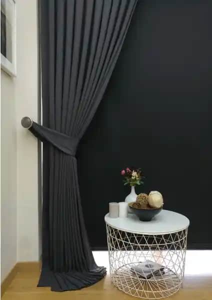 Evdepo Home Taç Antrasit ve Taç Gri Petek Kadife Dokulu Fon Perdeleri Karşılaştırması