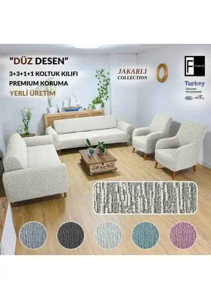 Faiend Jakarlı Düz Desen ve Kadife Tek Kişilik Koltuk Örtüsü Karşılaştırması 1