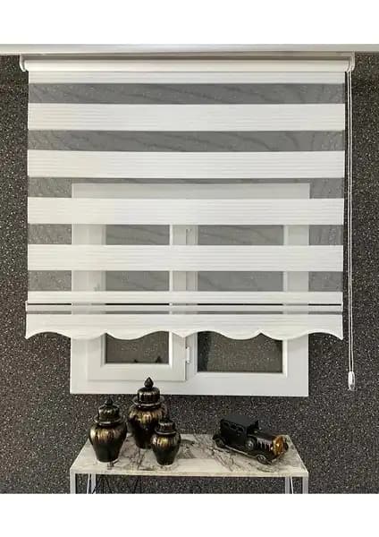 NetworkAvm Zebra Stor Perde Karşılaştırması Beyaz Geniş Pliseli ve Açık Gri Modeller 1