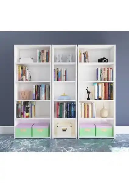 Nur Mobilya 3'lü ve 5'li arkalıklı kitaplık modellerinin detaylı karşılaştırması