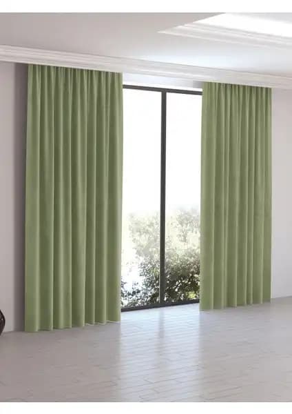 Perle Home Daily Serisi Ada Çayı Rengi Fon Perde ile Taç Antrasit Blackout Perde Karşılaştırması 1