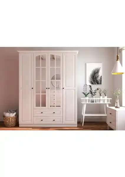 Rabi Mobilya Beyza Country Gardırop Karşılaştırması 4 ve 6 Kapak Modelleri