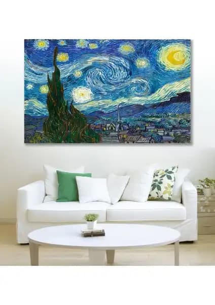 Van Gogh Yıldızlı Gece ve Renkli Şemsiyeler Kanvas Tabloları Karşılaştırması ile Dekorasyon İpuçları 1