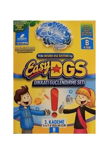 Adeda Yayıncılık Easy Dikkati Güçlendirme Seti 5-8 Yaş Çocuklar İçin Dikkat ve Zeka Geliştirme Kitabı
