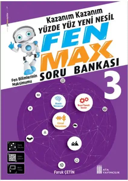 Ata Yayıncılık 3. Sınıf Fen Max Soru Bankası Güncel İçerik ve Dayanıklı Tasarım