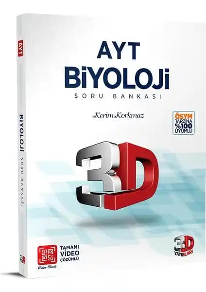 AYT Biyoloji Soru Bankası Detaylı Video Çözümlü Kaynak 232 Sayfa ile Etkili Sınav Hazırlığı