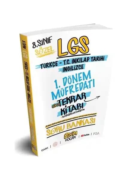 Benim Hocam Yayınları 8. Sınıf LGS 1. Dönem Sözel Soru Bankası Güncel ve Kapsamlı İçerik