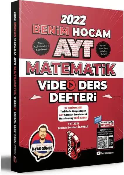 Benim Hocam Yayınları AYT 2022 Matematik Video Ders Defteri İncelemesi ve Kullanım Avantajları