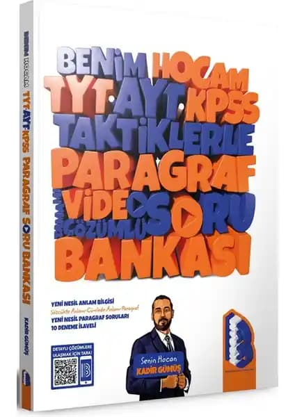 Benim Hocam Yayınları TYT AYT KPSS Paragraf Soru Bankası Detaylı Çözüm ve Taktiklerle