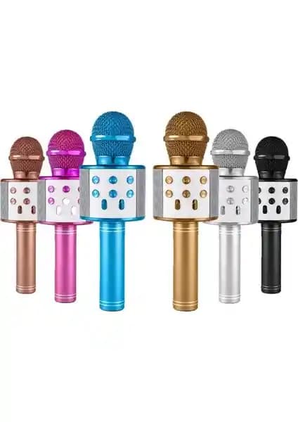 Concord C-8500 Türkçe Seslendirme Karaoke Mikrofon Hoparlör Rose Gold Tasarım