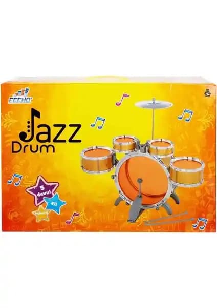 Eccho Sunman Jazz Drum Çocuk Bateri Seti Büyük Boy Renkli ve Eğlenceli Müzik Oyuncağı