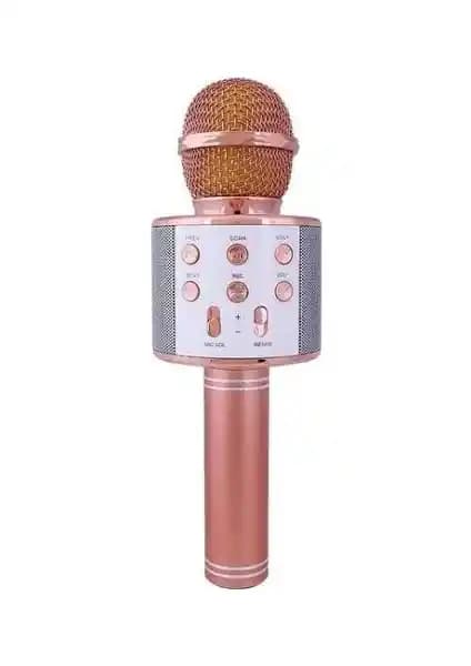 Evervox EVR KRK 02 Rose Gold Karaoke Mikrofonu: Kablosuz, Çok Fonksiyonlu ve Şık Tasarım