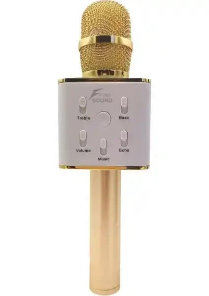 Freesound FS22 Altın Renkli Karaoke Mikrofon ve Parti Topu ile Eğlenceyi Yükseklere Taşıyın