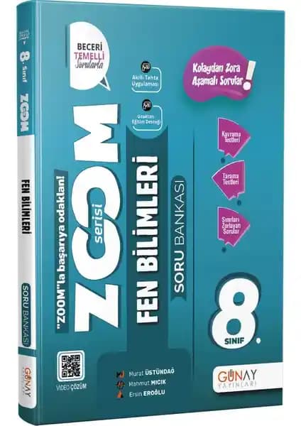 Günay Yayınları 8. Sınıf Fen Bilimleri Zoom Serisi Soru Bankası Detayları ve Kullanım Özellikleri