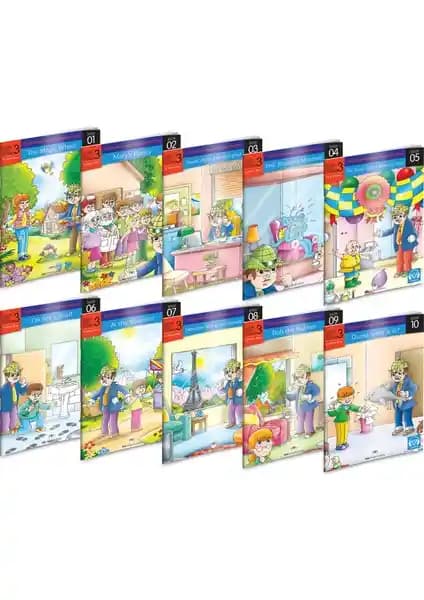 İngilizce Hikaye Seti Çocuklar İçin Eğlenceli ve Öğretici 10 Kitaplık Koleksiyon