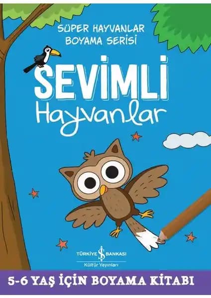 İş Bankası Kültür Yayınları Sevimli Hayvanlar Boyama Serisi Çocuklar İçin Eğitici ve Eğlenceli