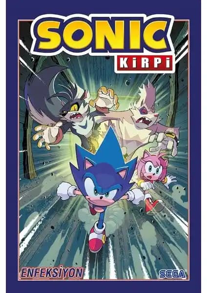 Kirpi Sonic Cilt 4 Enfeksiyon: Macera Dolu Sonic Çizgi Romanı 96 Sayfa, Türkçe Basım