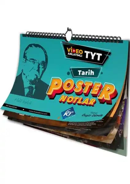 KR Akademi TYT Tarih Poster Notlar Eğitim Kitabı Sınava Hazırlık İçin Pratik ve Görsel Destekli Kaynak
